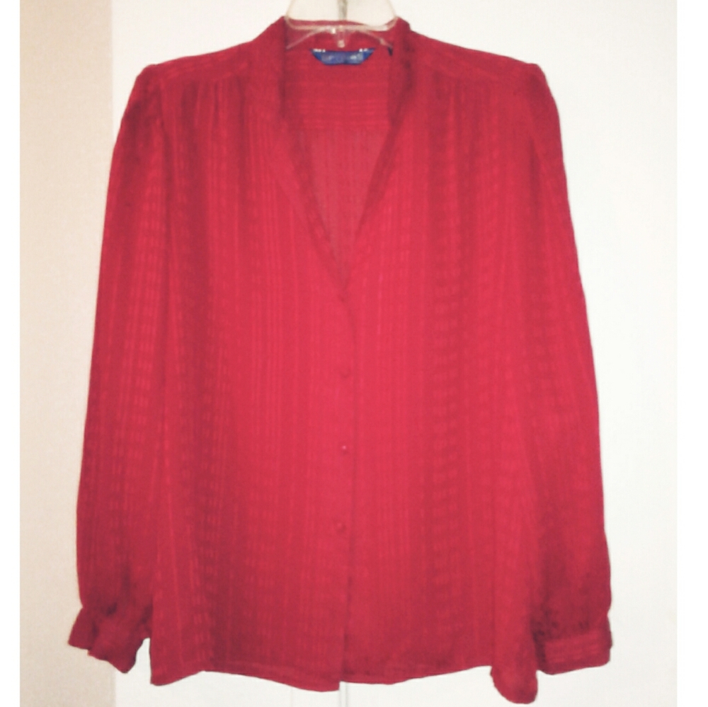 Options Red Blouse
